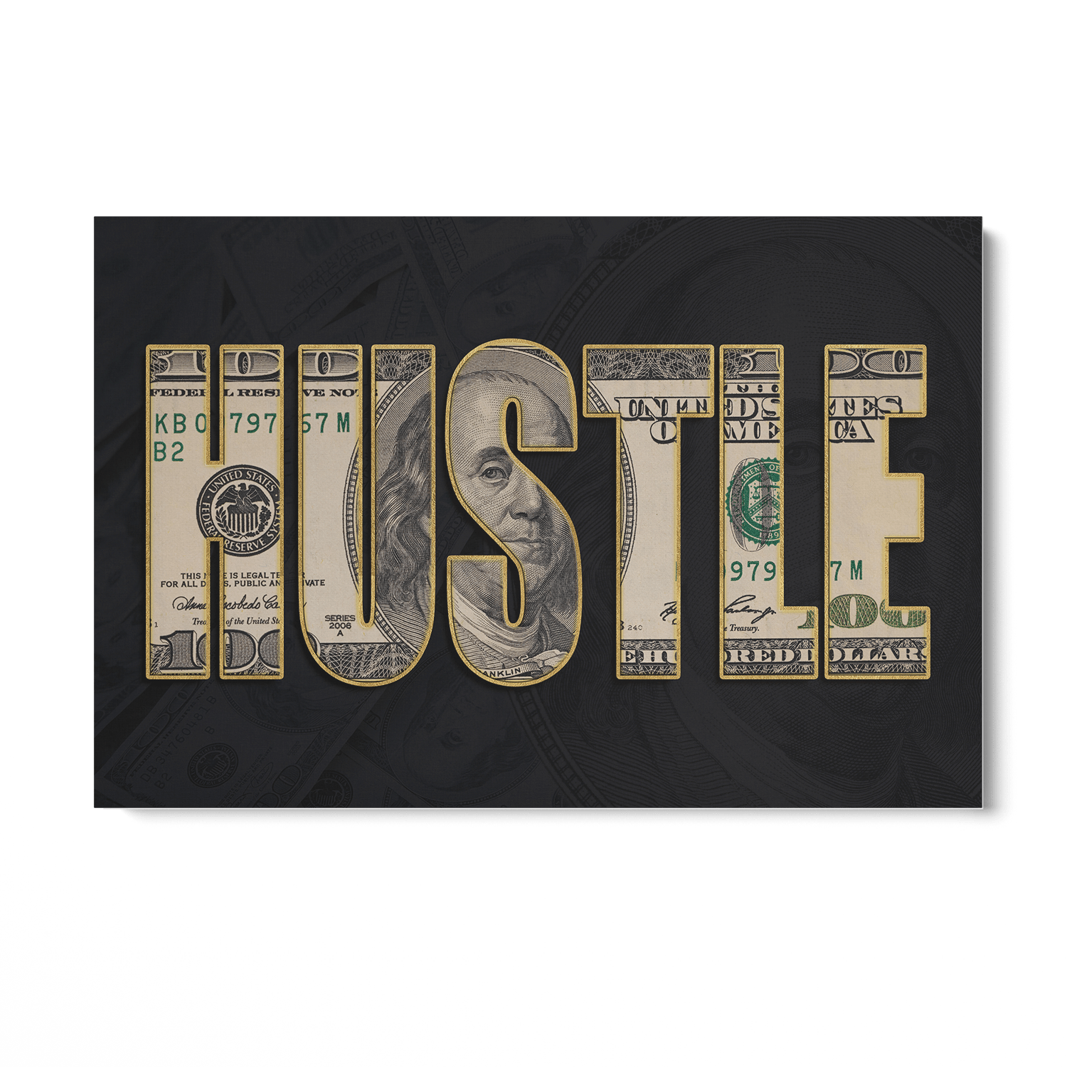 DOLLAR - HUSTLE*Canvas*60x40*Canvas*Kunstwerk*Masculina.nl