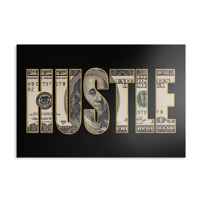 DOLLAR - HUSTLE*Dibond*60x40*Dibond*Kunstwerk*Masculina.nl