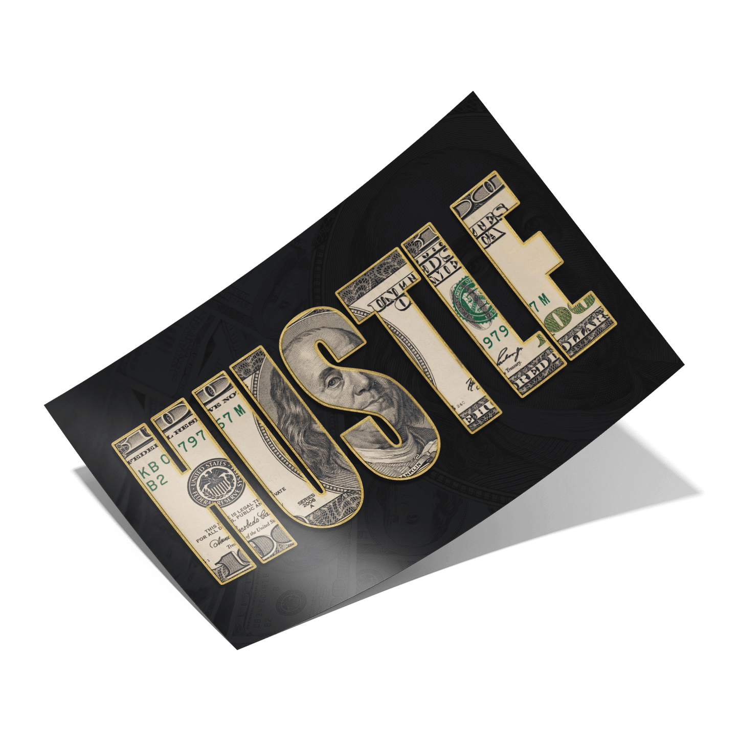 DOLLAR - HUSTLE*Papier*60x40*Papier*Kunstwerk*Masculina.nl