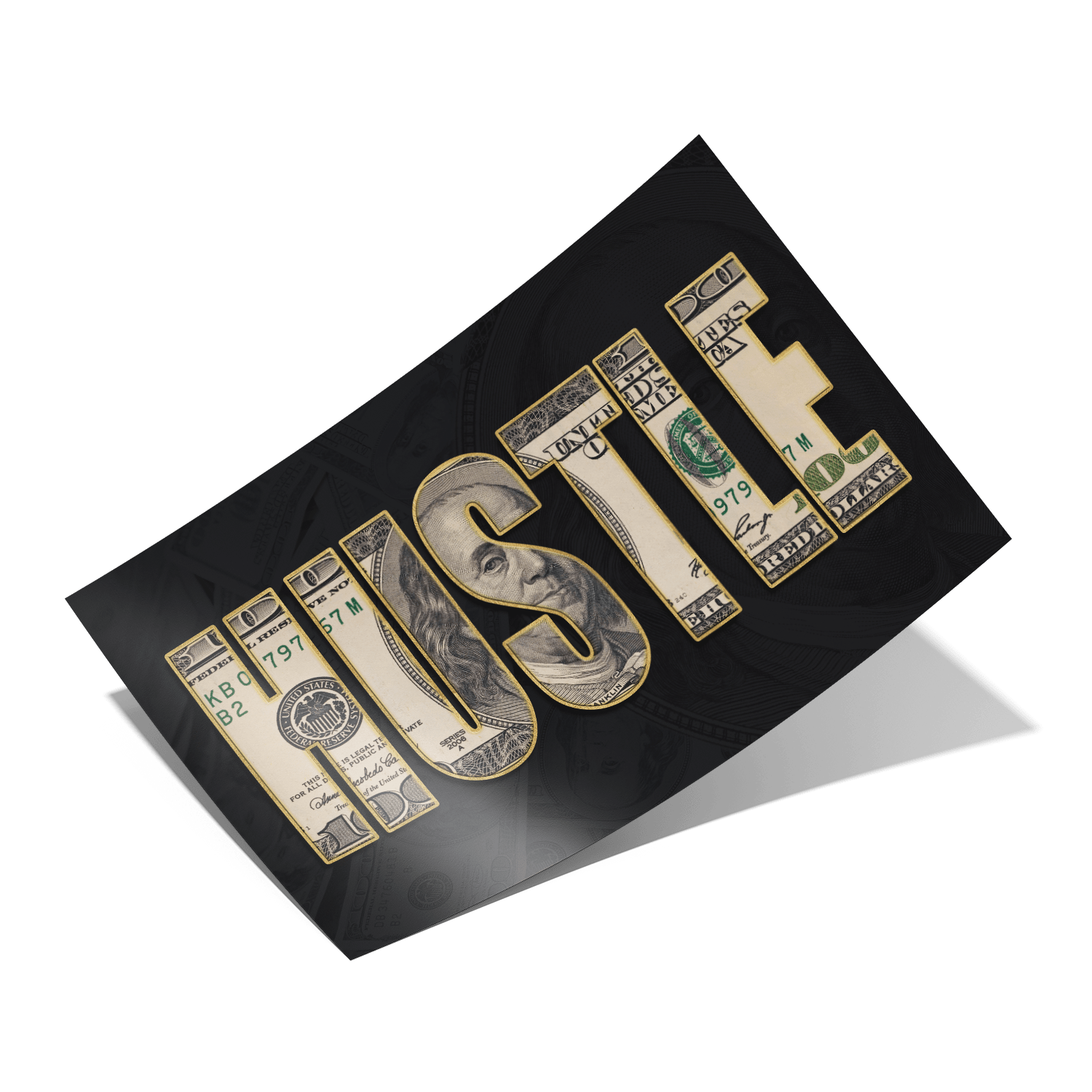 DOLLAR - HUSTLE*Papier*60x40*Papier*Kunstwerk*Masculina.nl