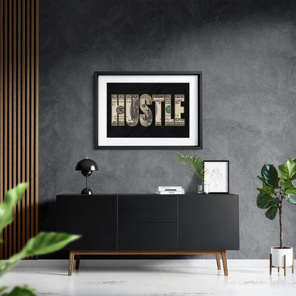 DOLLAR - HUSTLE*Papier*60x40*Papier*Kunstwerk*Masculina.nl