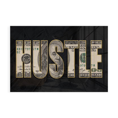 DOLLAR - HUSTLE*Plexiglas*60x40*Plexiglas*Kunstwerk*Masculina.nl