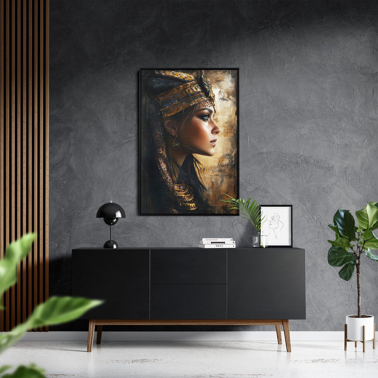 EGYPTIAN QUEEN*Canvas*40x60*Baklijst*Kunstwerk*Masculina.nl