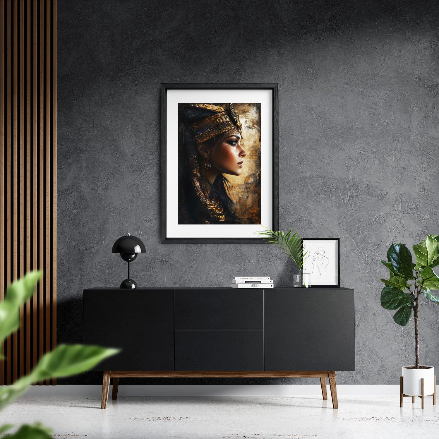 EGYPTIAN QUEEN*Papier*40x60*Papier*Kunstwerk*Masculina.nl