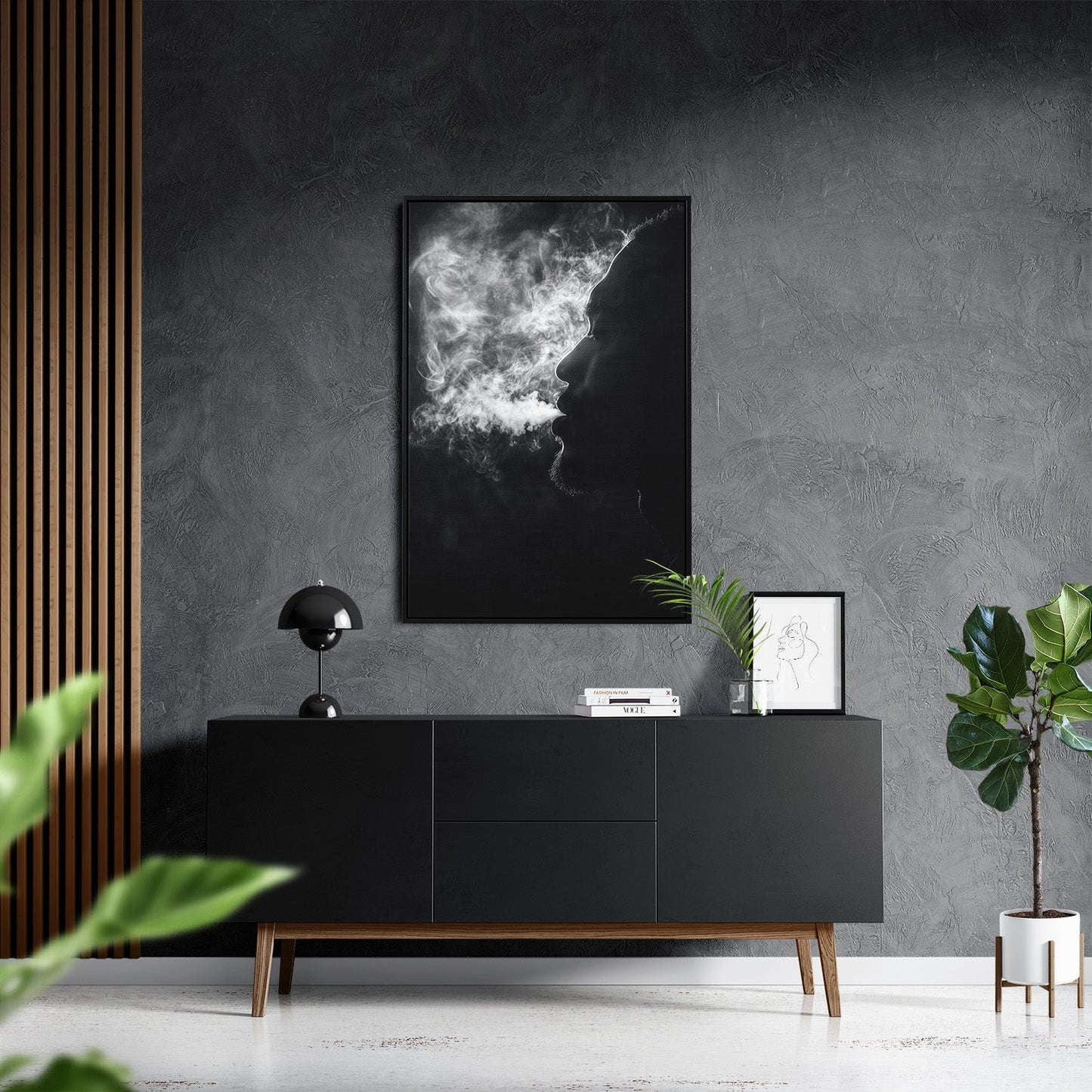 EXHALE OF SMOKE*Canvas*40x60*Baklijst*Kunstwerk*Masculina.nl