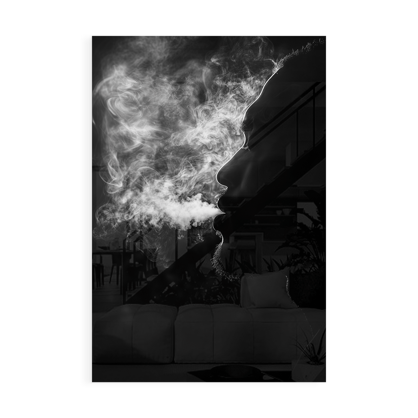 EXHALE OF SMOKE*Plexiglas*40x60*Plexiglas*Kunstwerk*Masculina.nl