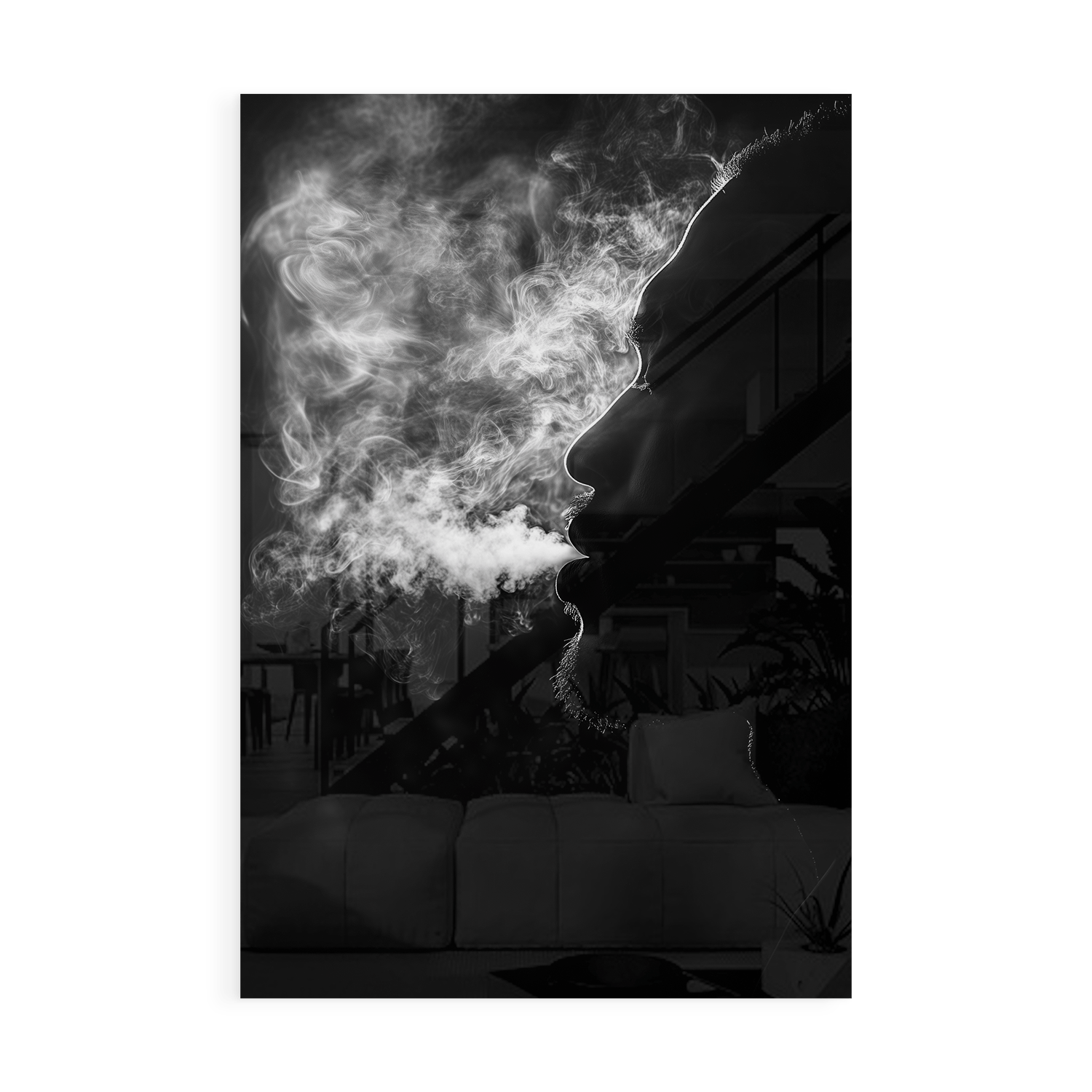 EXHALE OF SMOKE*Plexiglas*40x60*Plexiglas*Kunstwerk*Masculina.nl