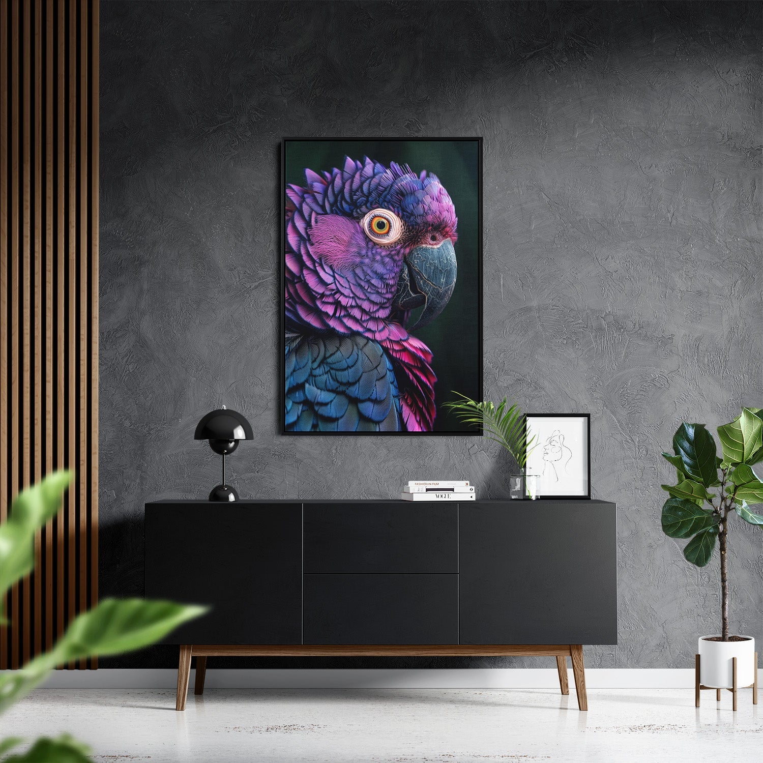 FEATHERS OF ELEGANCE*Canvas*40x60*Baklijst*Kunstwerk*Masculina.nl