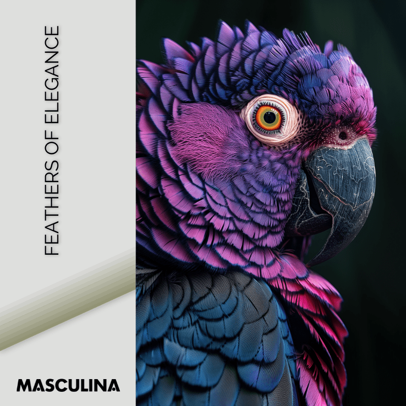 FEATHERS OF ELEGANCE*Plexiglas*40x60*Plexiglas*Kunstwerk*Masculina.nl