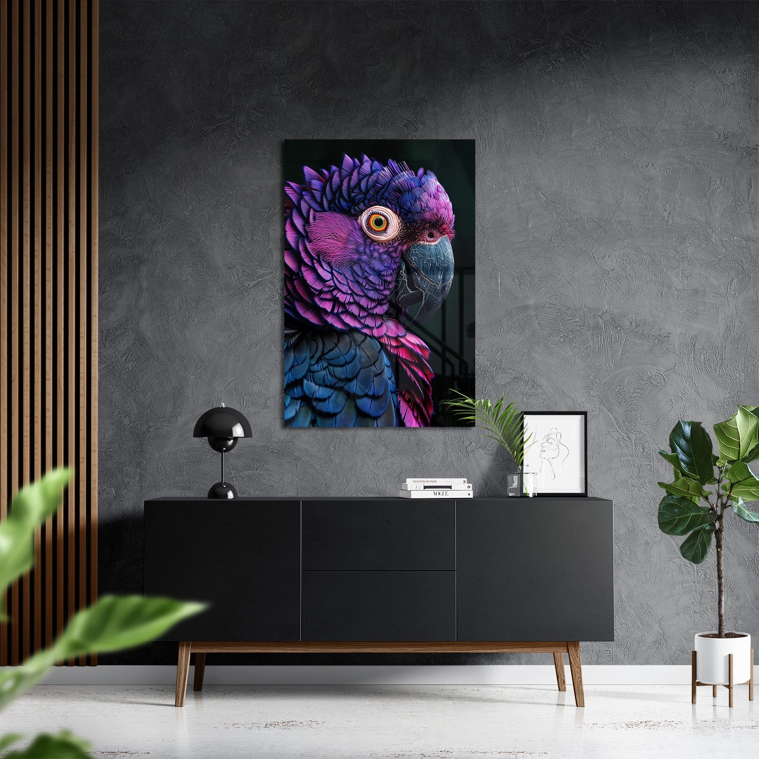 FEATHERS OF ELEGANCE*Plexiglas*40x60*Plexiglas*Kunstwerk*Masculina.nl