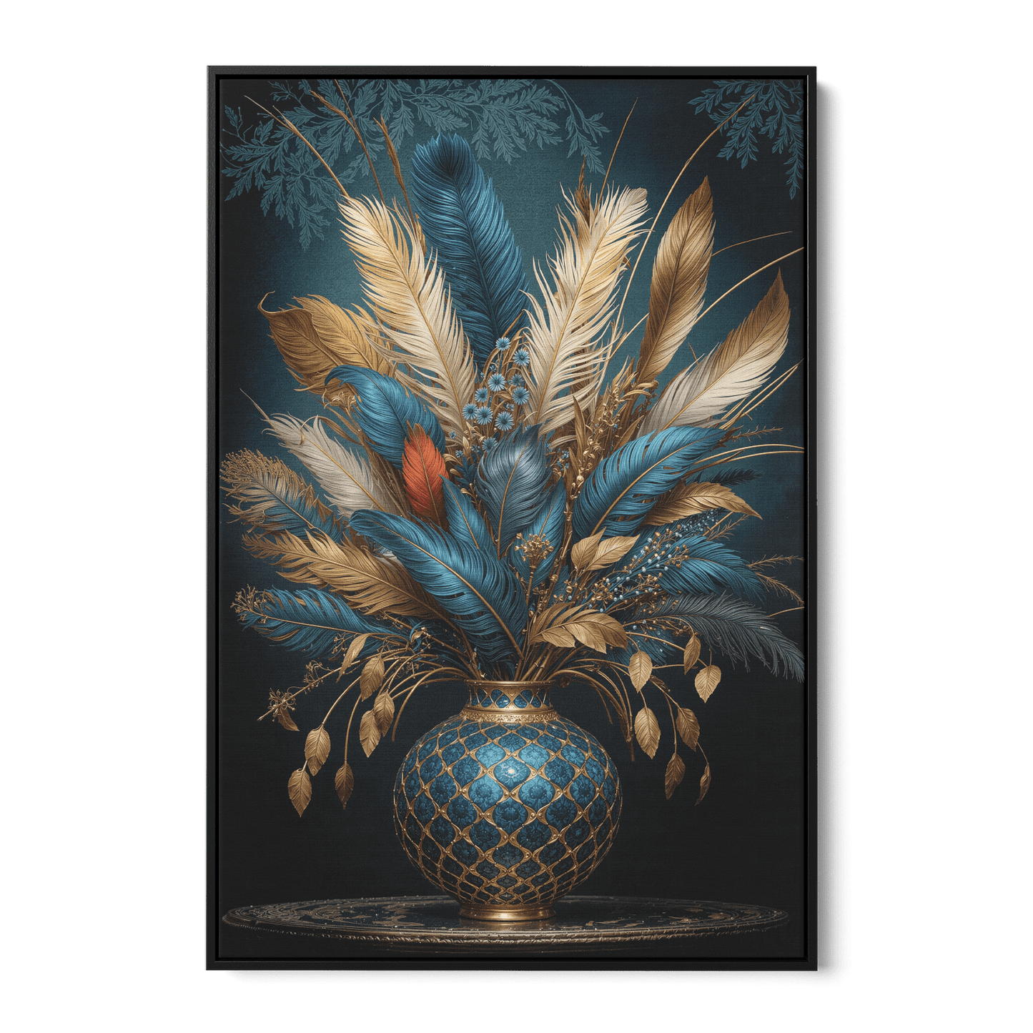 FEATHERS OF FORTUNE*Canvas*40x60 cm*Baklijst*Kunstwerk*Masculina.nl