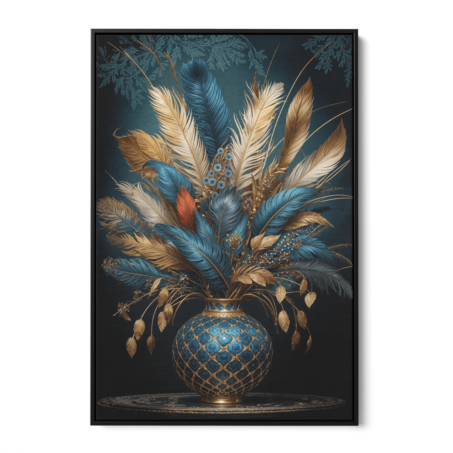 FEATHERS OF FORTUNE*Canvas*40x60 cm*Baklijst*Kunstwerk*Masculina.nl