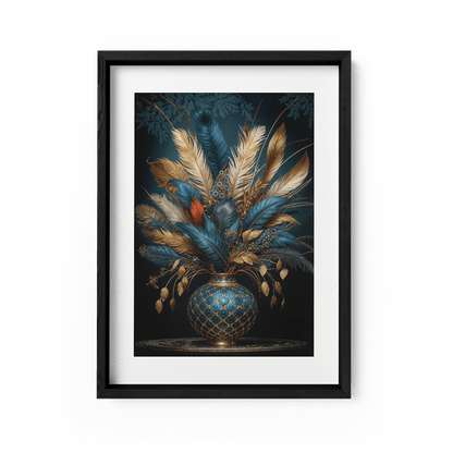 FEATHERS OF FORTUNE*Papier*40x60 cm*Papier*Kunstwerk*Masculina.nl