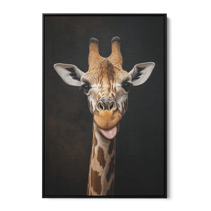 FUNNY GIRAFFE PORTRAIT*Canvas*40x60*Baklijst*Kunstwerk*Masculina.nl