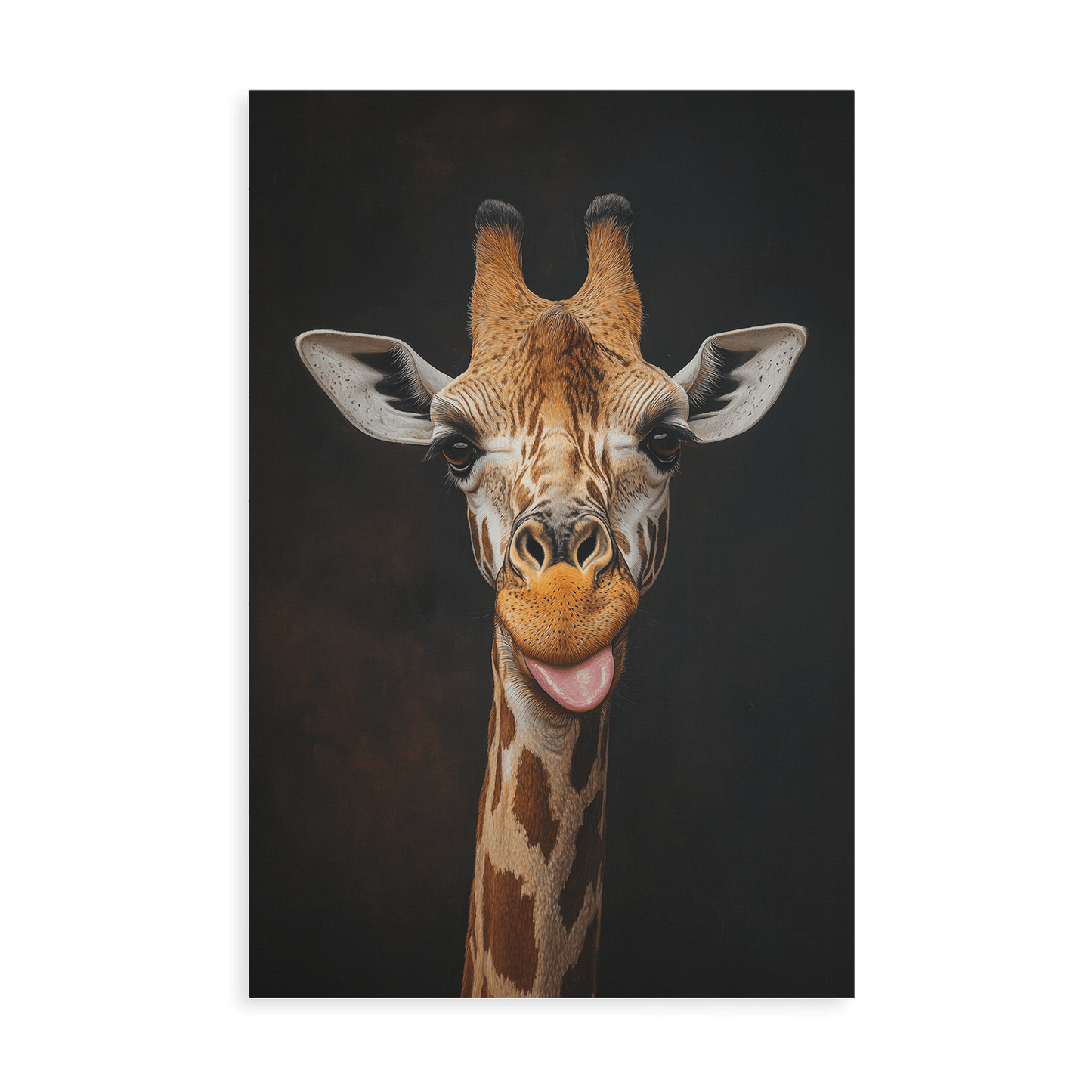 FUNNY GIRAFFE PORTRAIT*Canvas*40x60*Canvas*Kunstwerk*Masculina.nl