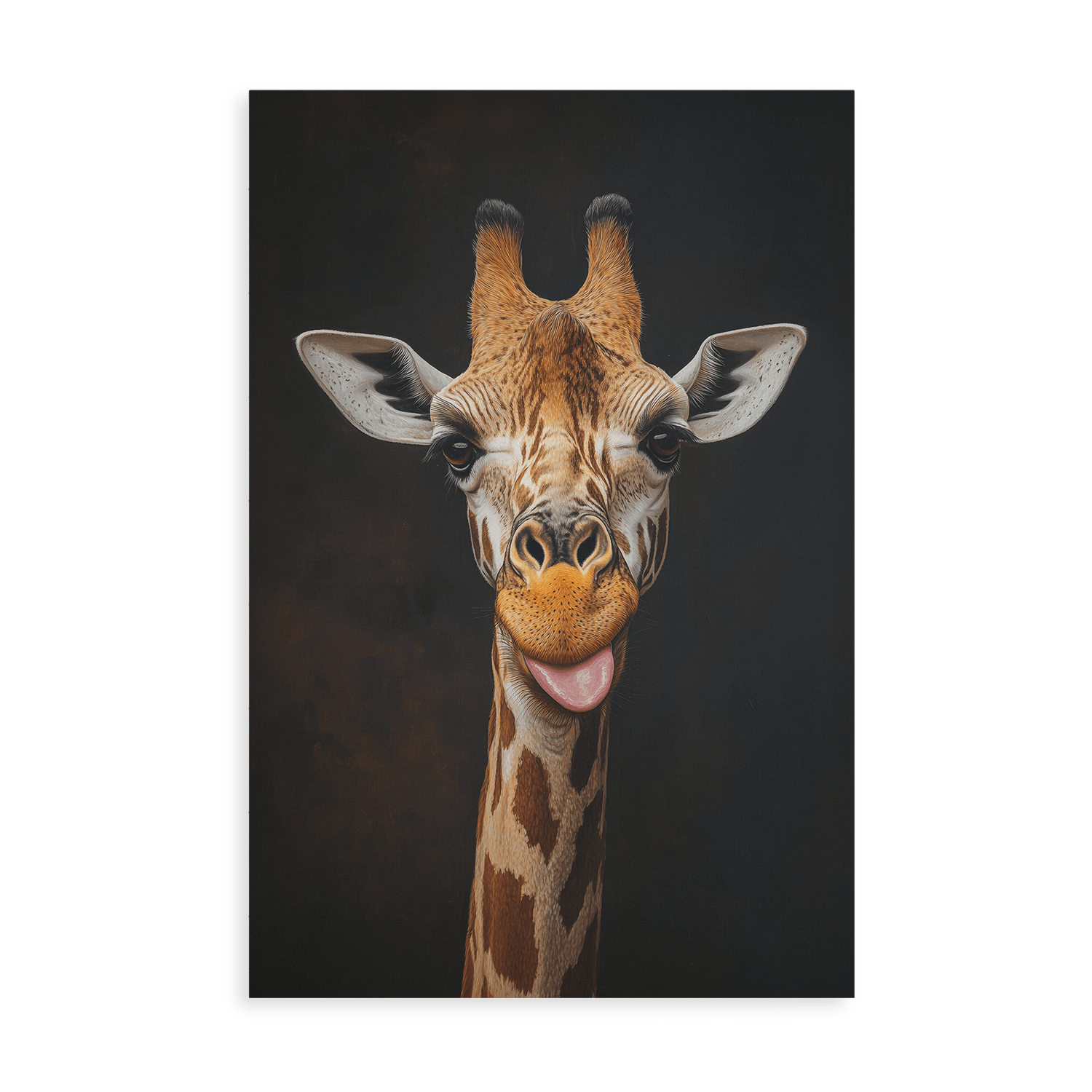 FUNNY GIRAFFE PORTRAIT*Canvas*40x60*Canvas*Kunstwerk*Masculina.nl