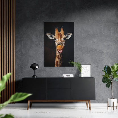 FUNNY GIRAFFE PORTRAIT*Canvas*40x60*Canvas*Kunstwerk*Masculina.nl
