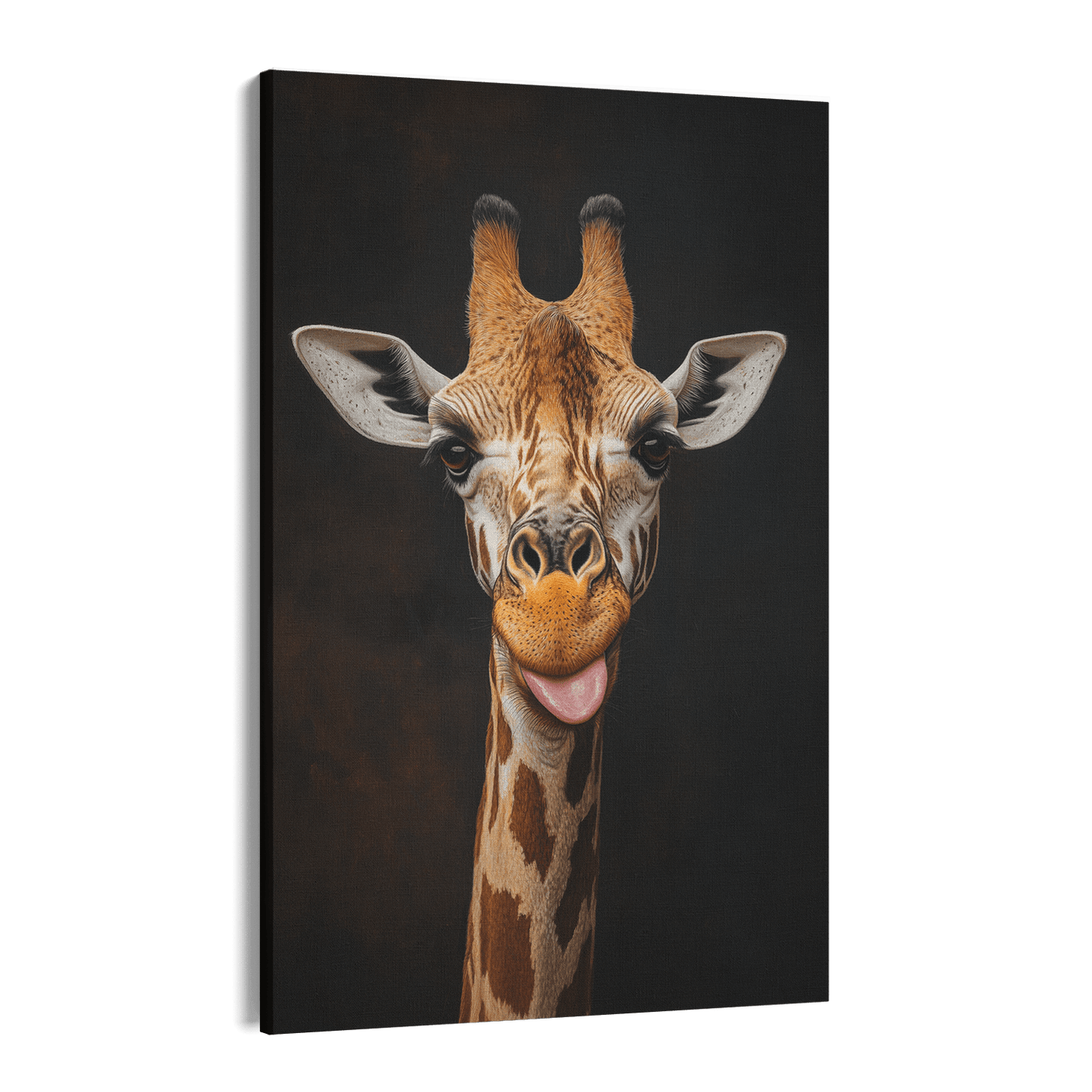 FUNNY GIRAFFE PORTRAIT*Canvas*40x60*Canvas*Kunstwerk*Masculina.nl