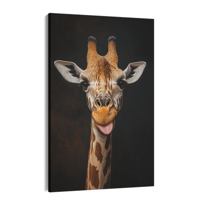 FUNNY GIRAFFE PORTRAIT*Canvas*40x60*Canvas*Kunstwerk*Masculina.nl