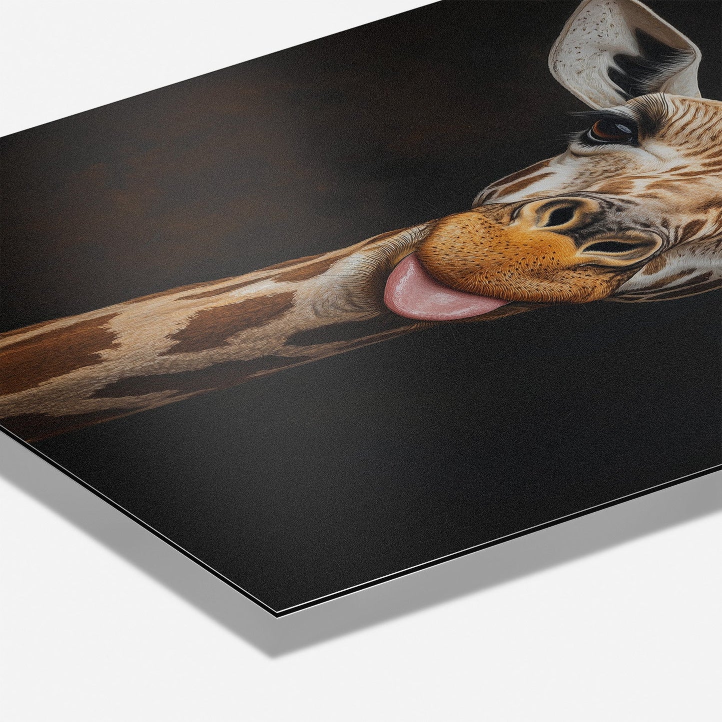 FUNNY GIRAFFE PORTRAIT*Dibond*40x60*Dibond*Kunstwerk*Masculina.nl