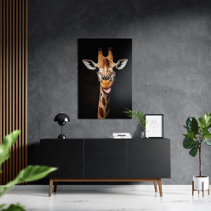FUNNY GIRAFFE PORTRAIT*Dibond*40x60*Dibond*Kunstwerk*Masculina.nl