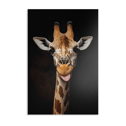 FUNNY GIRAFFE PORTRAIT*Dibond*40x60*Dibond*Kunstwerk*Masculina.nl