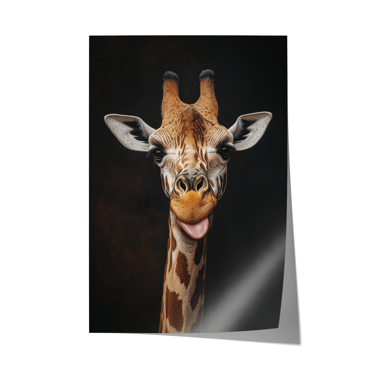 FUNNY GIRAFFE PORTRAIT*Papier*40x60*Papier*Kunstwerk*Masculina.nl