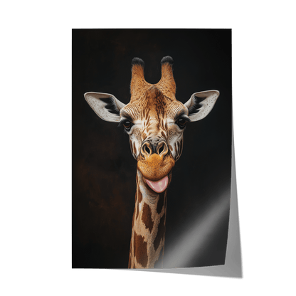 FUNNY GIRAFFE PORTRAIT*Papier*40x60*Papier*Kunstwerk*Masculina.nl
