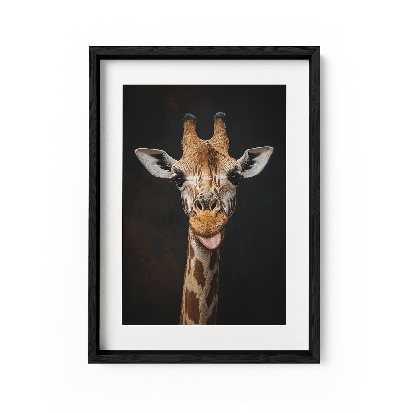 FUNNY GIRAFFE PORTRAIT*Papier*40x60*Papier*Kunstwerk*Masculina.nl