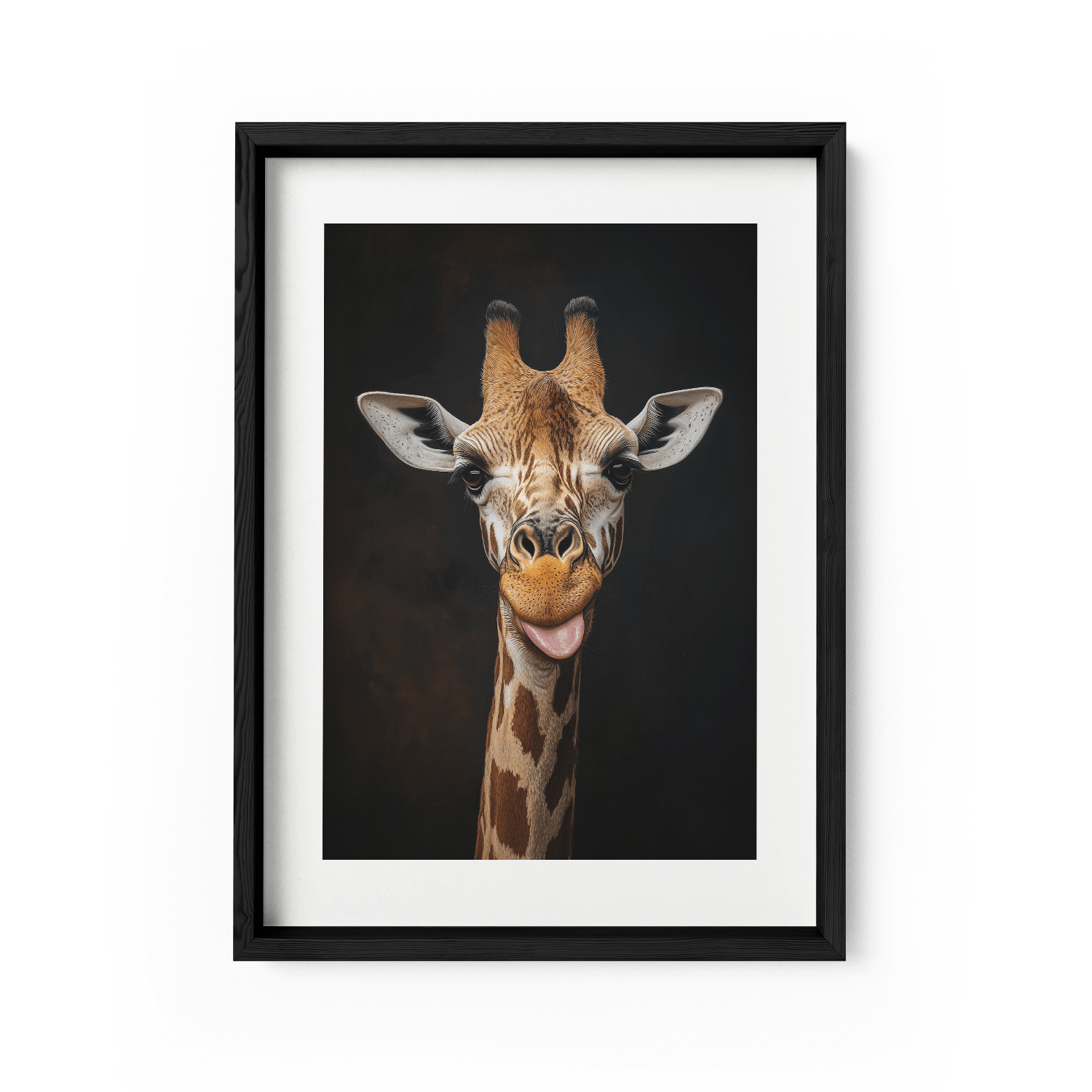 FUNNY GIRAFFE PORTRAIT*Papier*40x60*Papier*Kunstwerk*Masculina.nl
