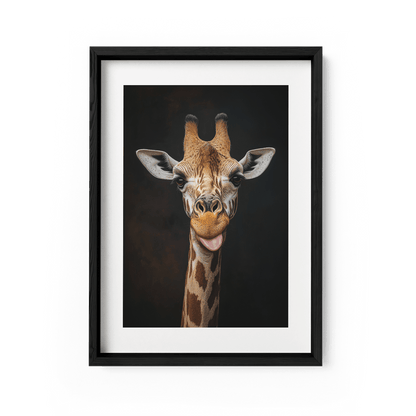FUNNY GIRAFFE PORTRAIT*Papier*40x60*Papier*Kunstwerk*Masculina.nl
