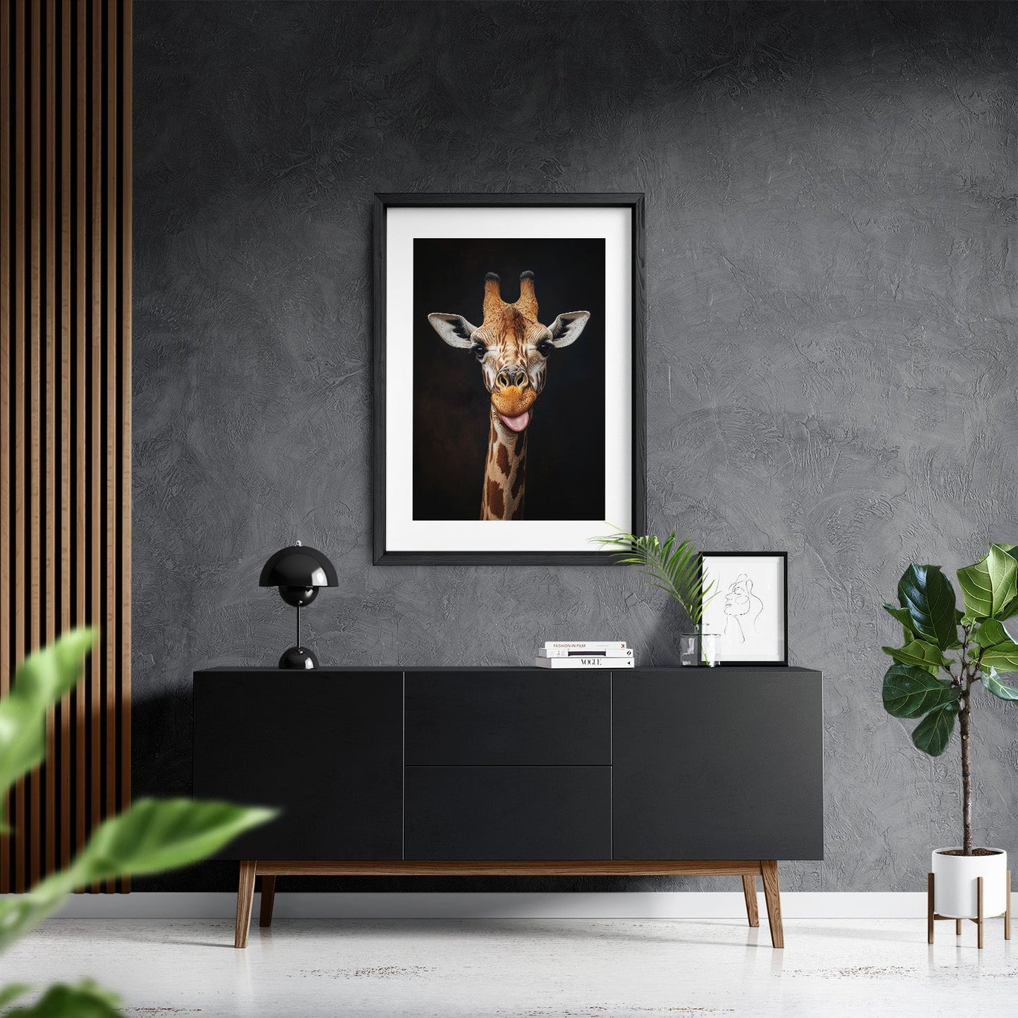 FUNNY GIRAFFE PORTRAIT*Papier*40x60*Papier*Kunstwerk*Masculina.nl