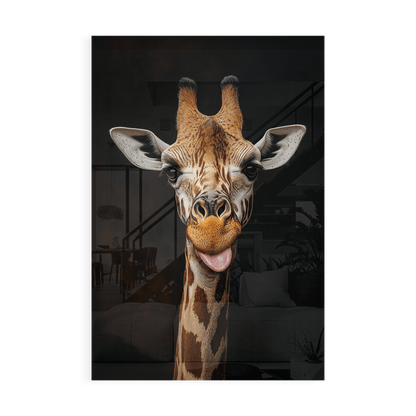 FUNNY GIRAFFE PORTRAIT*Plexiglas*40x60*Plexiglas*Kunstwerk*Masculina.nl