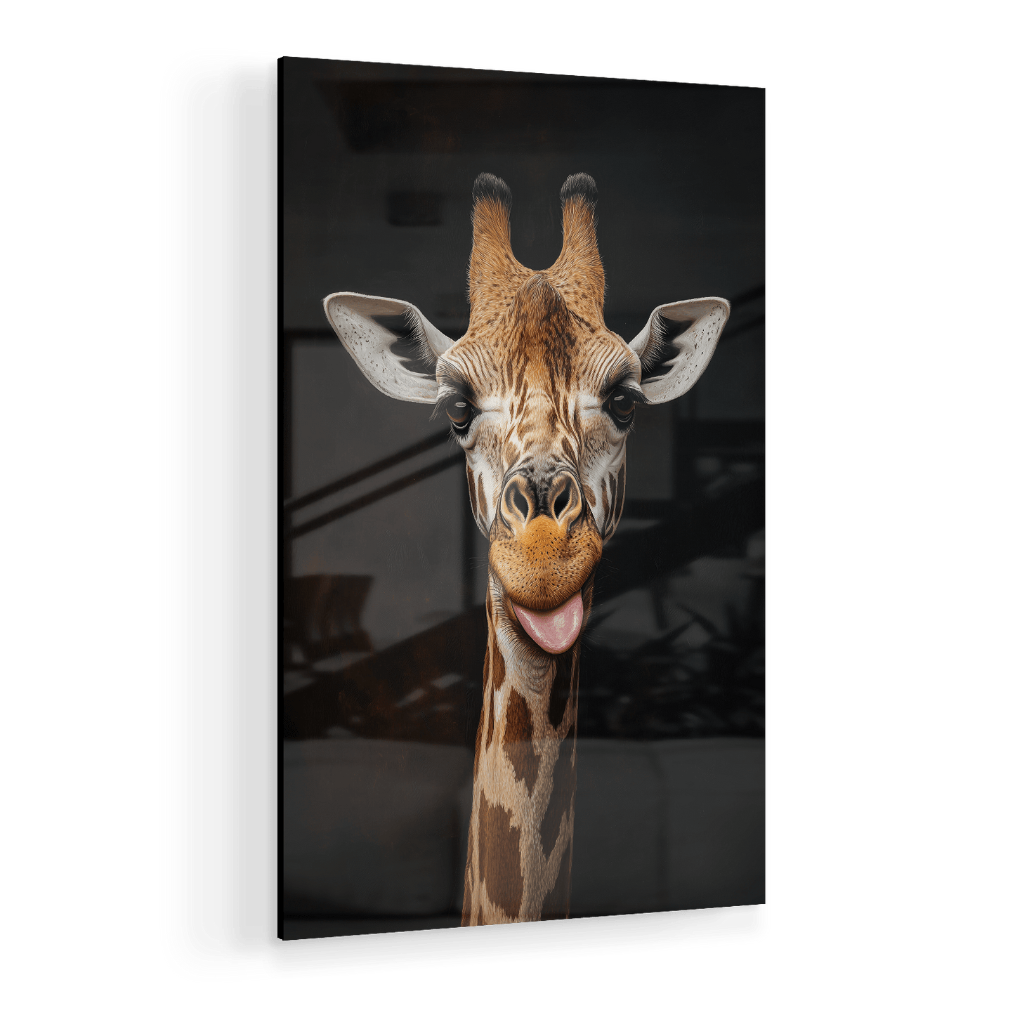 FUNNY GIRAFFE PORTRAIT*Plexiglas*40x60*Plexiglas*Kunstwerk*Masculina.nl