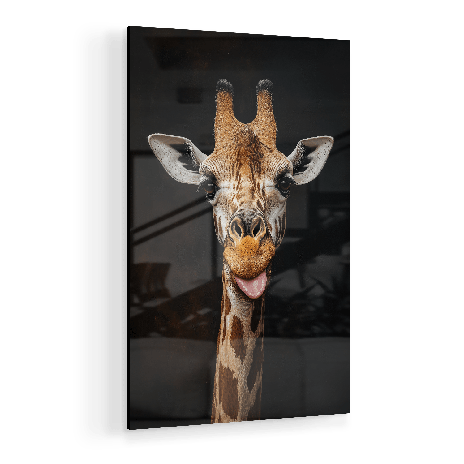 FUNNY GIRAFFE PORTRAIT*Plexiglas*40x60*Plexiglas*Kunstwerk*Masculina.nl