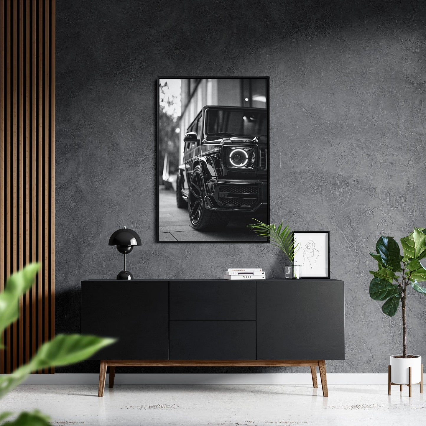 G63 NOIR ELEGANCE (Monochroom)*Canvas*40x60*Baklijst*Kunstwerk*Masculina.nl