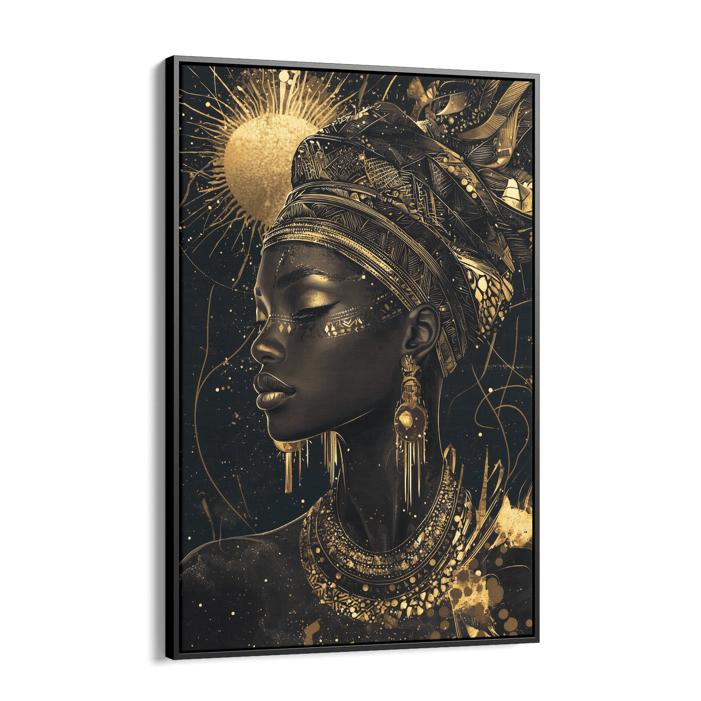 GODDESS OF THE GOLDEN ELEMENTS*Canvas*40x60*Baklijst*Kunstwerk*Masculina.nl
