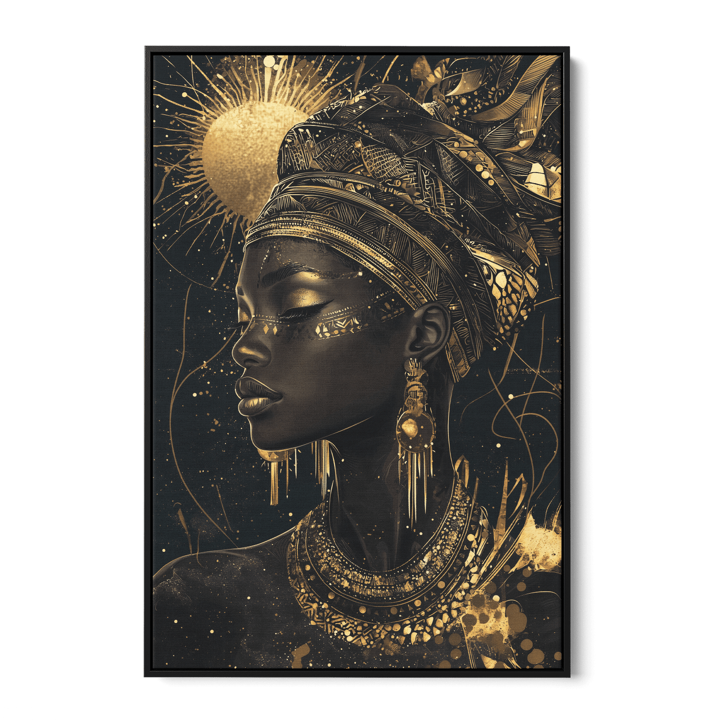 GODDESS OF THE GOLDEN ELEMENTS*Canvas*40x60*Baklijst*Kunstwerk*Masculina.nl