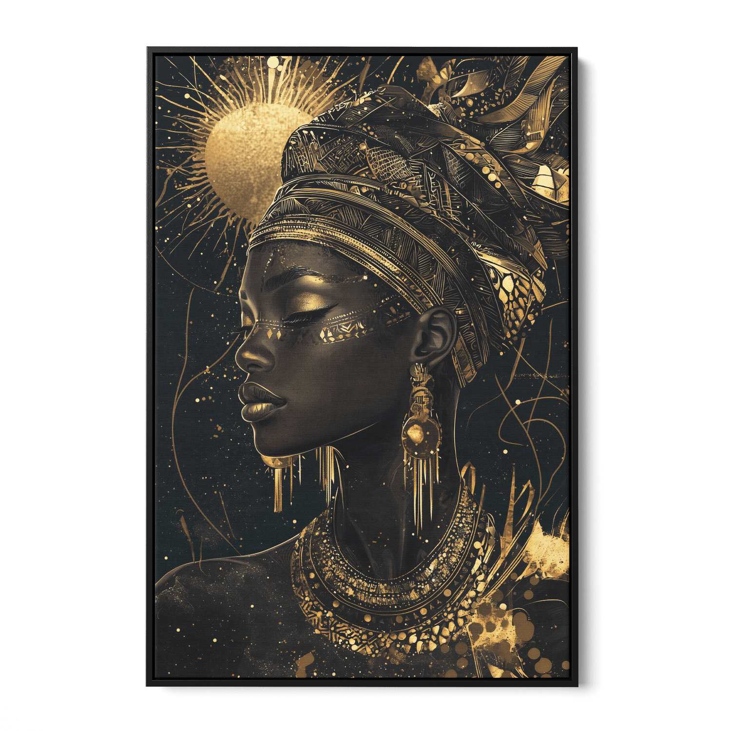 GODDESS OF THE GOLDEN ELEMENTS*Canvas*40x60*Baklijst*Kunstwerk*Masculina.nl