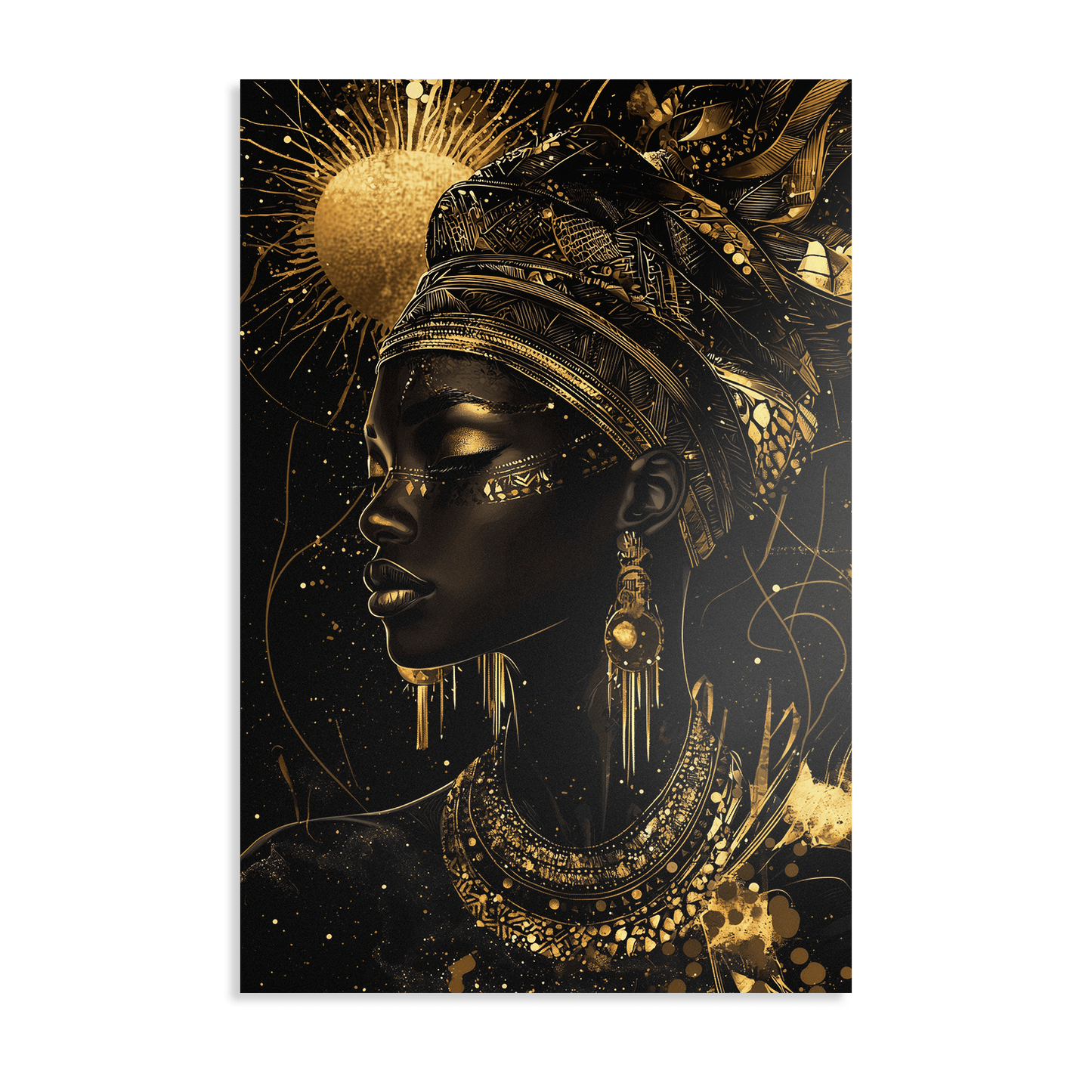 GODDESS OF THE GOLDEN ELEMENTS*Dibond*40x60*Dibond*Kunstwerk*Masculina.nl
