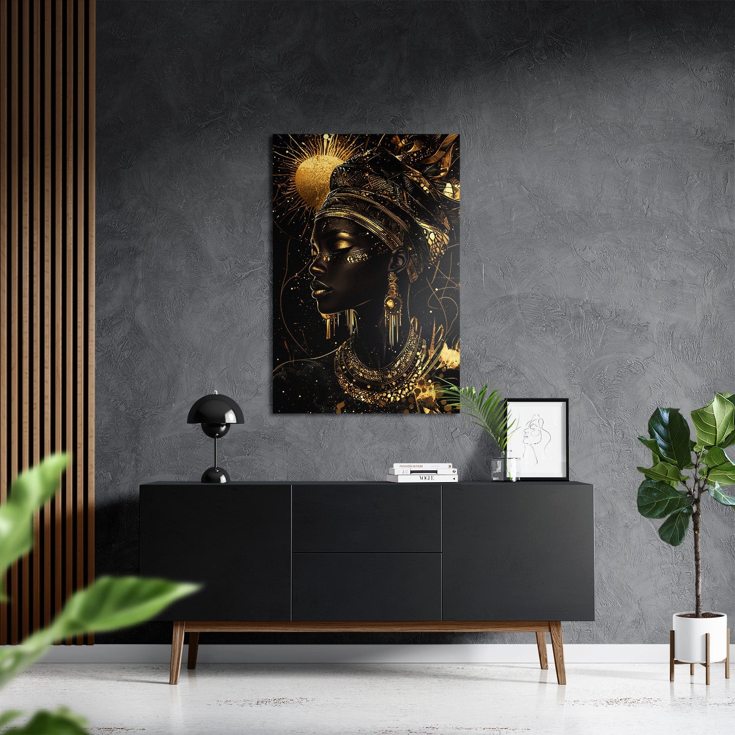 GODDESS OF THE GOLDEN ELEMENTS*Dibond*40x60*Dibond*Kunstwerk*Masculina.nl
