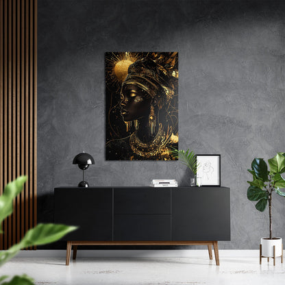 GODDESS OF THE GOLDEN ELEMENTS*Dibond*40x60*Dibond*Kunstwerk*Masculina.nl