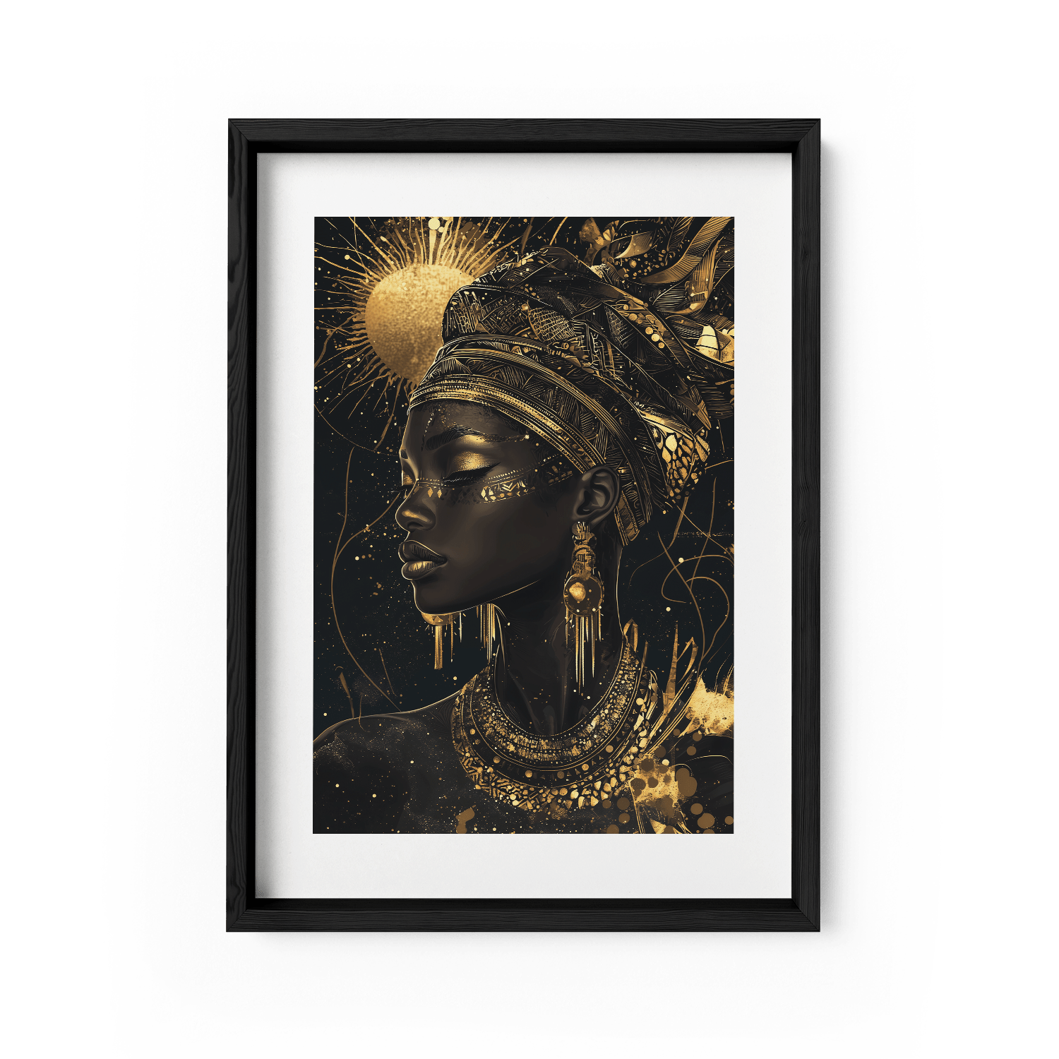 GODDESS OF THE GOLDEN ELEMENTS*Papier*40x60*Papier*Kunstwerk*Masculina.nl