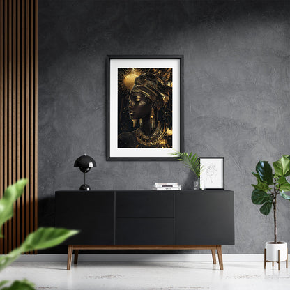 GODDESS OF THE GOLDEN ELEMENTS*Papier*40x60*Papier*Kunstwerk*Masculina.nl