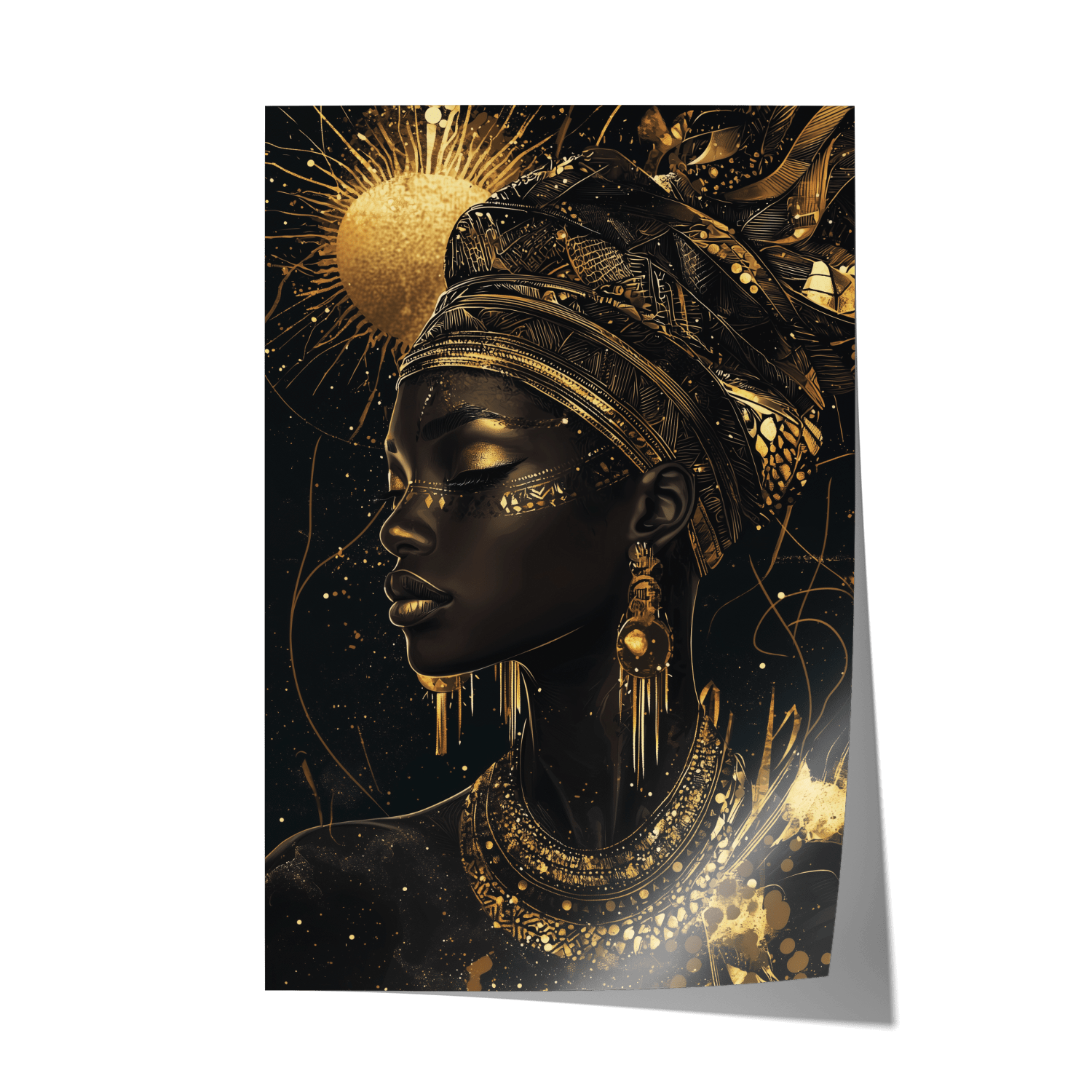 GODDESS OF THE GOLDEN ELEMENTS*Papier*40x60*Papier*Kunstwerk*Masculina.nl