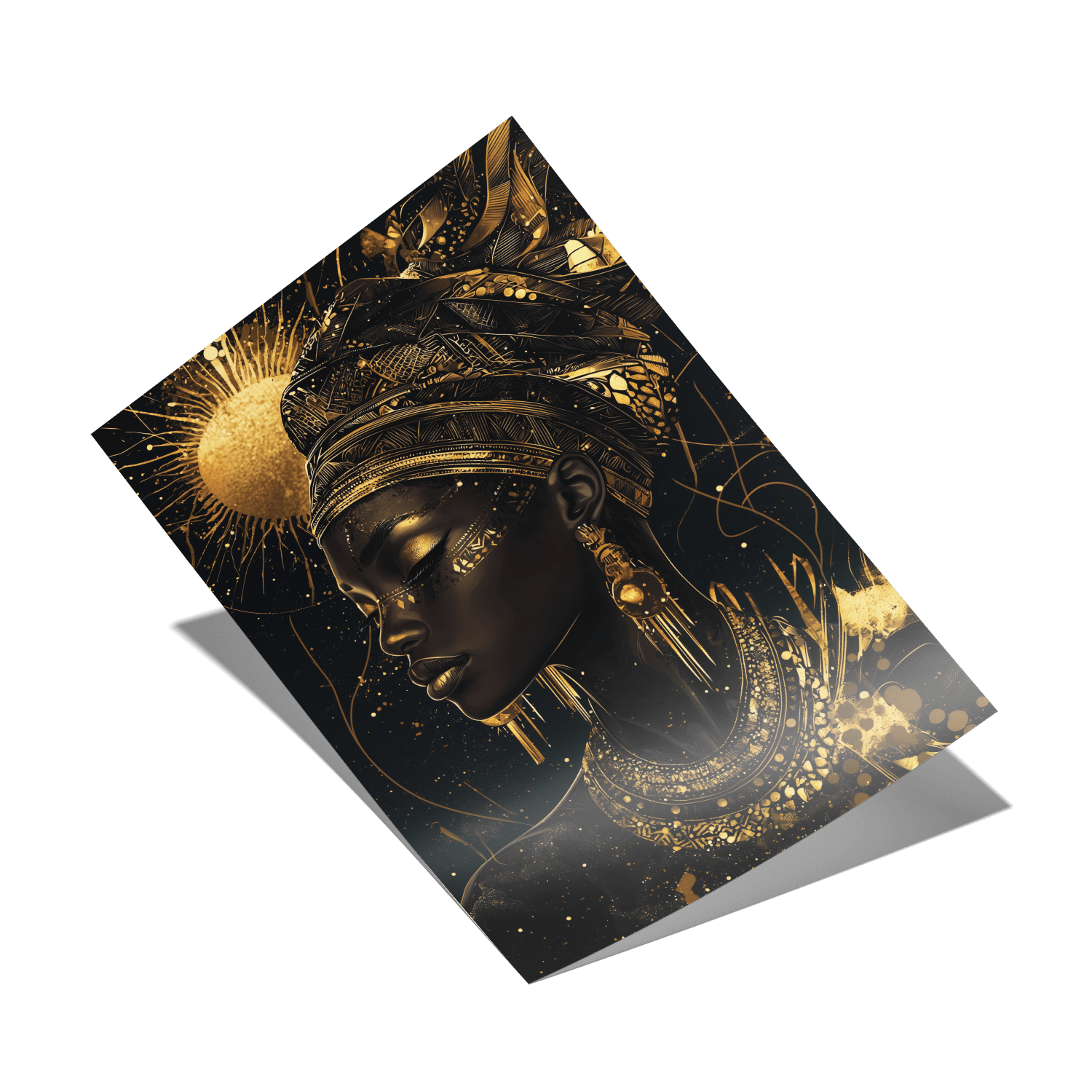 GODDESS OF THE GOLDEN ELEMENTS*Papier*40x60*Papier*Kunstwerk*Masculina.nl