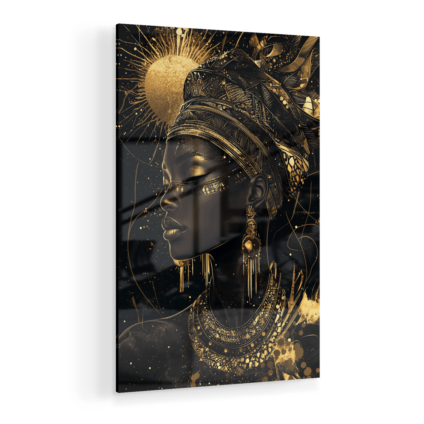 GODDESS OF THE GOLDEN ELEMENTS*Plexiglas*40x60*Plexiglas*Kunstwerk*Masculina.nl
