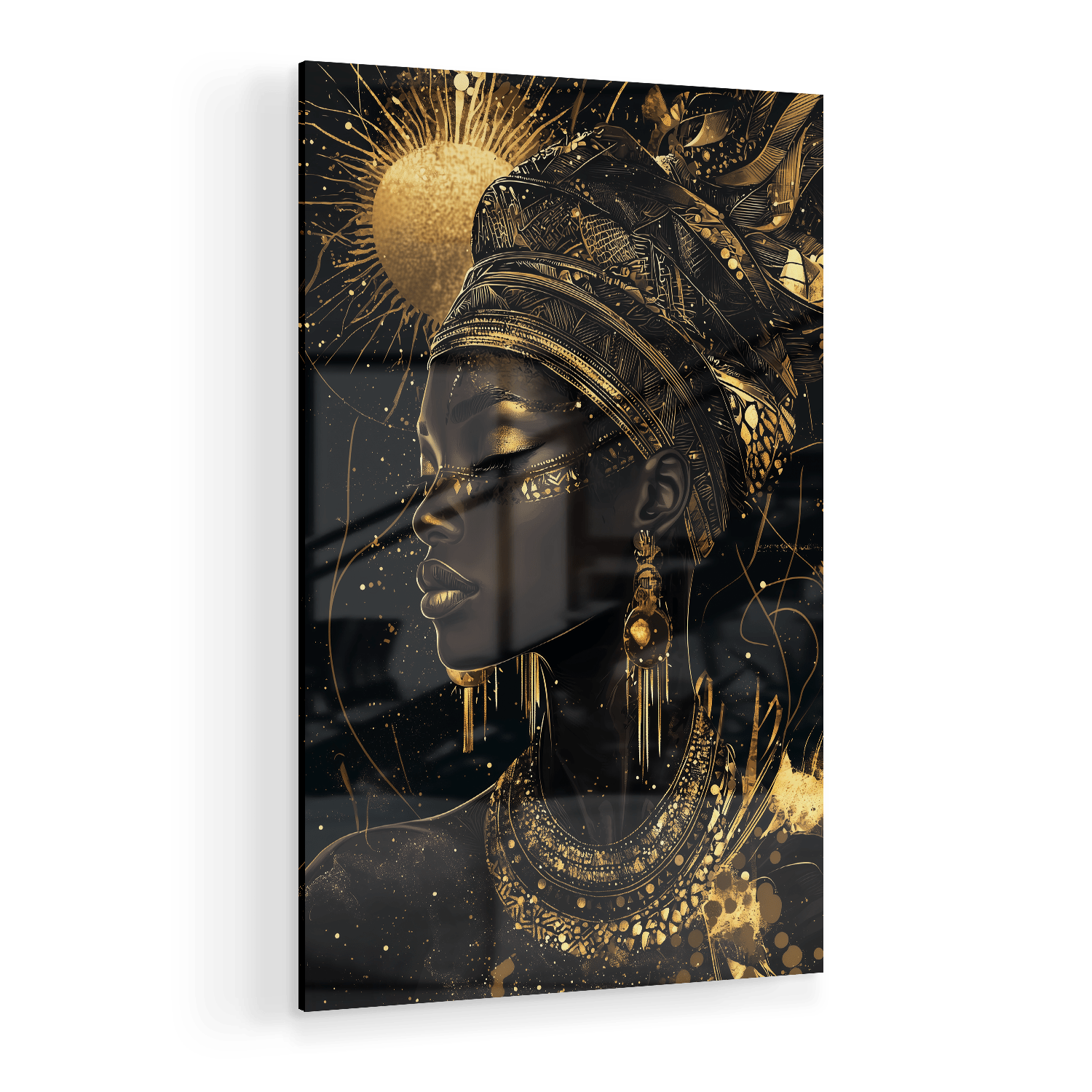 GODDESS OF THE GOLDEN ELEMENTS*Plexiglas*40x60*Plexiglas*Kunstwerk*Masculina.nl