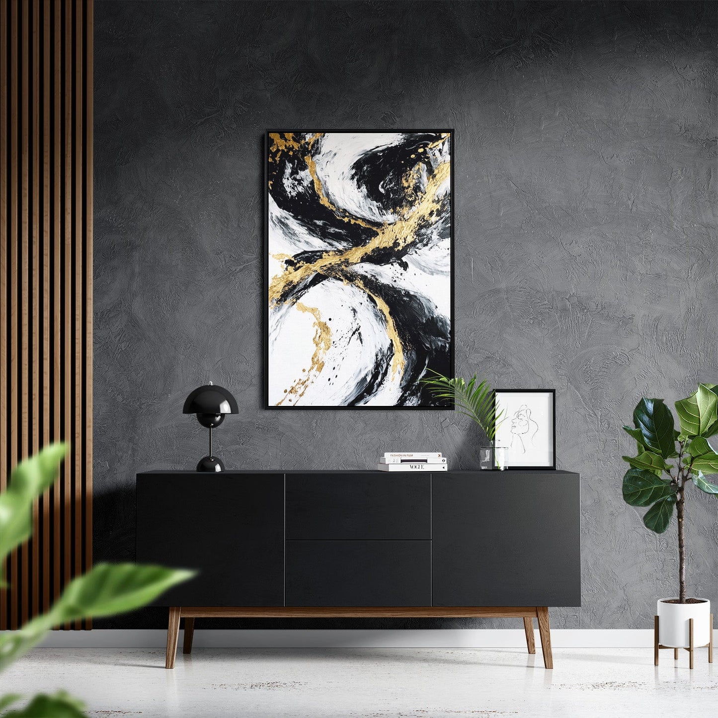 GOLDEN FLUX*Canvas*40x60*Baklijst*Kunstwerk*Masculina.nl