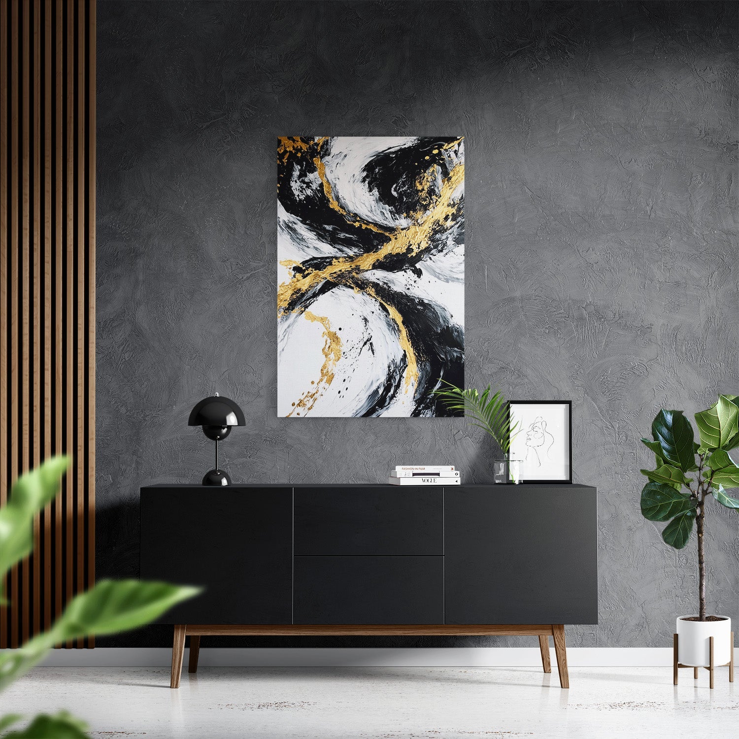 GOLDEN FLUX*Canvas*40x60*Canvas*Kunstwerk*Masculina.nl